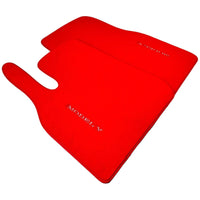 Red Floor Mats for Tesla Model Y (2020-2023) with Red Trim - AutoWin