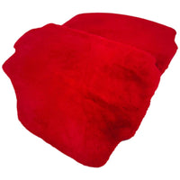 Red Sheepskin Floor Mats for Ferrari 488 Pista Spider (2019-2021)