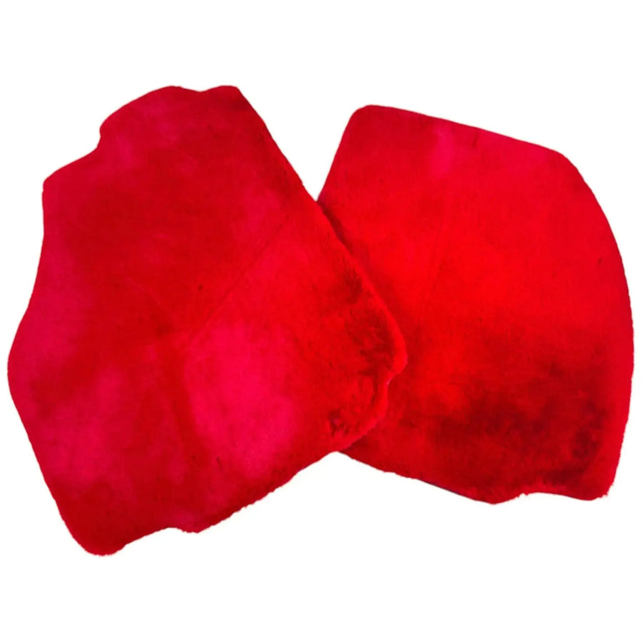 Red Sheepskin Floor Mats for Ferrari 488 Spider (2016-2022)