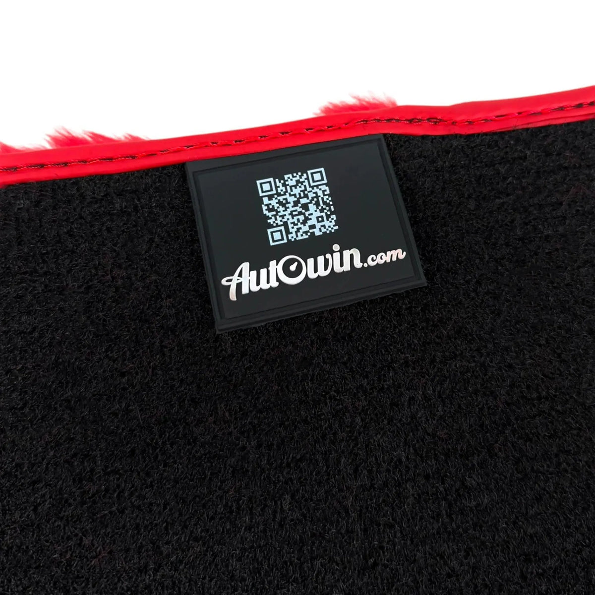 Red Sheepskin Floor Mats for Ferrari Portofino (2018-2023)