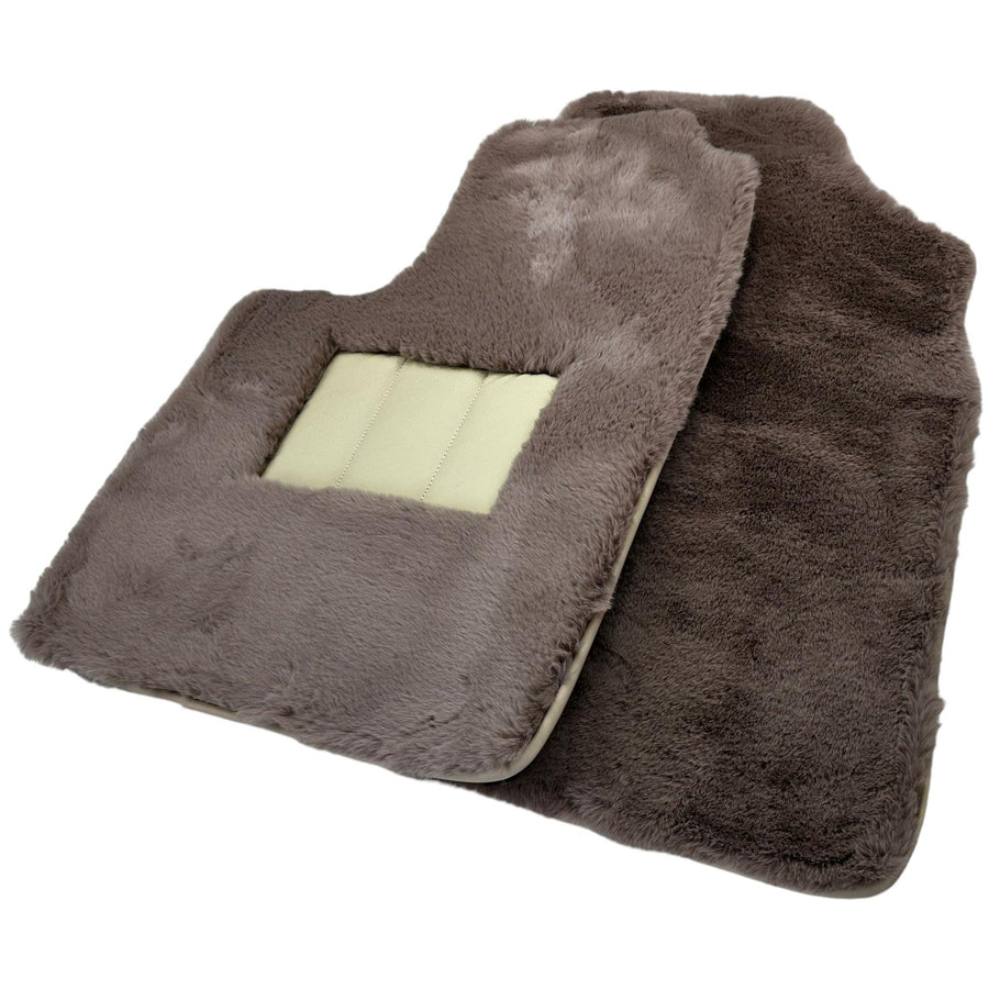 Sheepskin Floor Mats For Bentley Continental GTC (2018-2023) ER56 Design - AutoWin