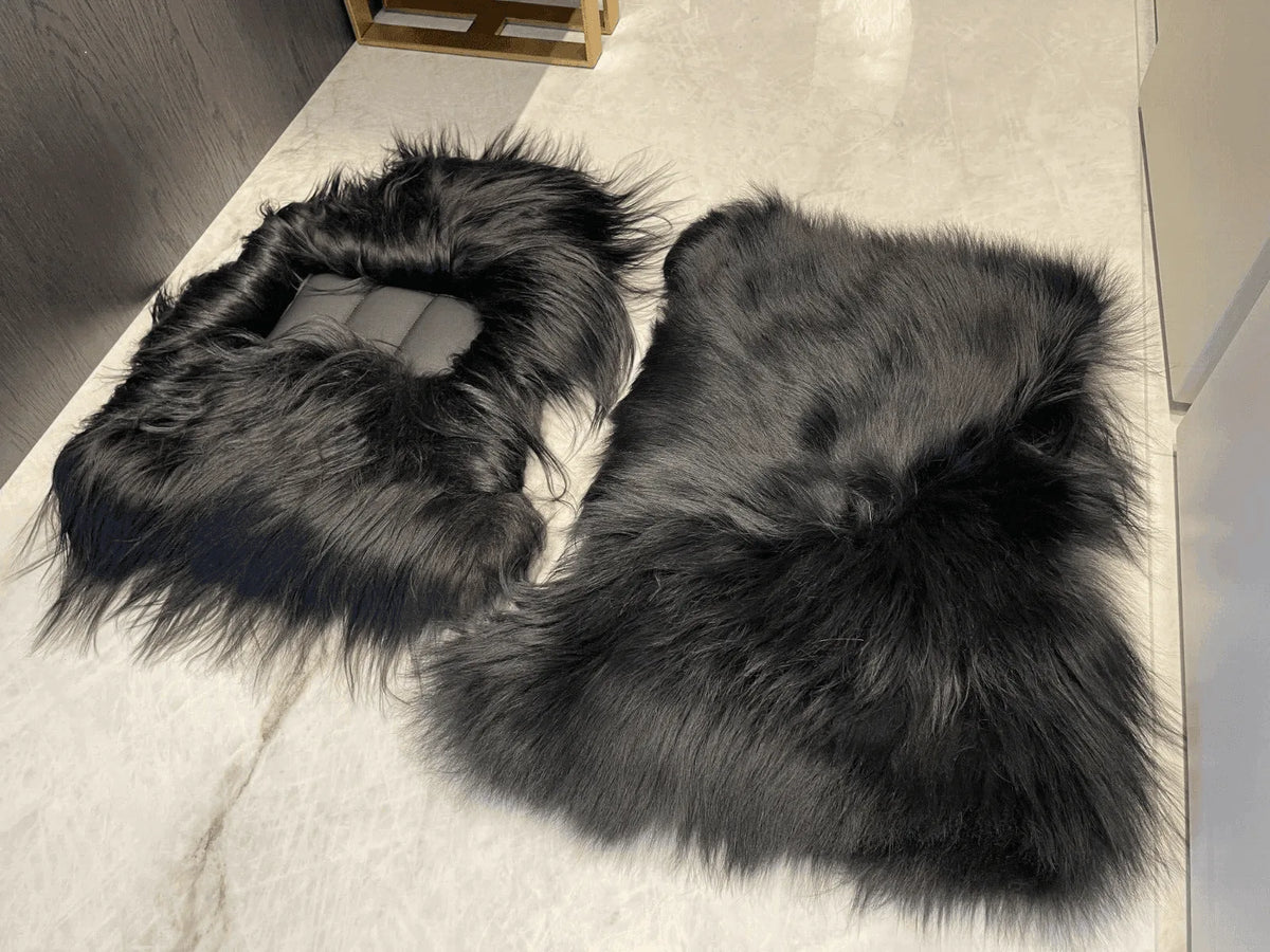 Sheepskin Floor Mats For Rolls Royce Ghost Series II (2021-2024) Er56 Design Brand - AutoWin