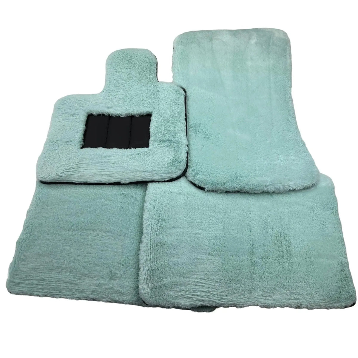 Tiff Blue Sheepskin Floor Mats For Rolls Royce Ghost Series II (2021-2024) ER56 Design Brand