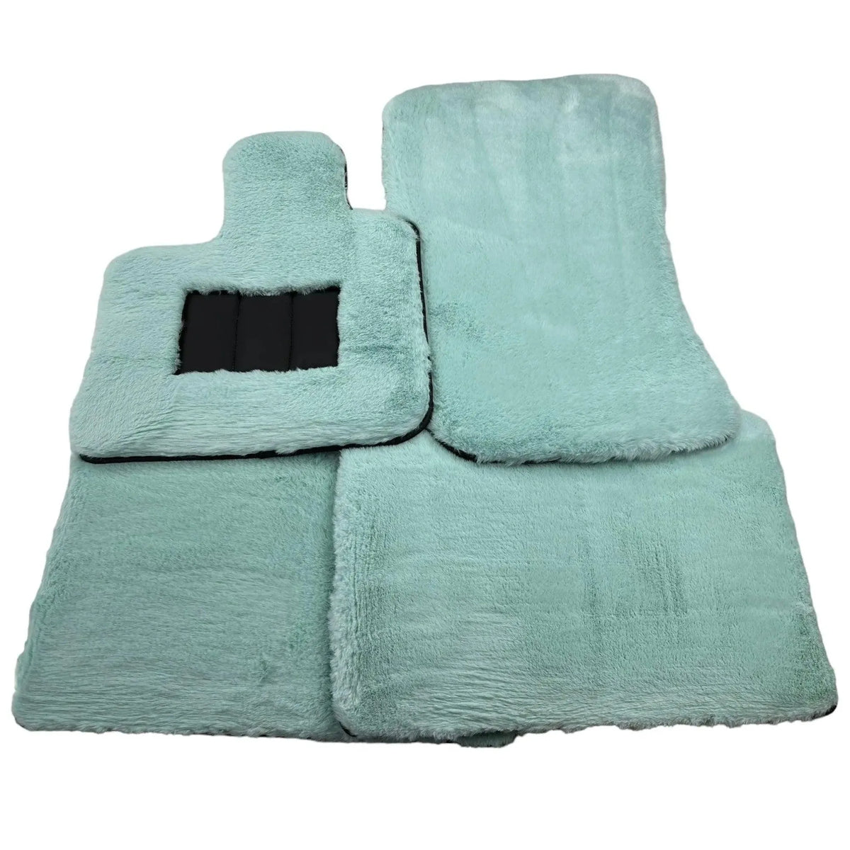 Tiff Blue Sheepskin Floor Mats For Rolls Royce Ghost Series II (2021-2024) ER56 Design Brand