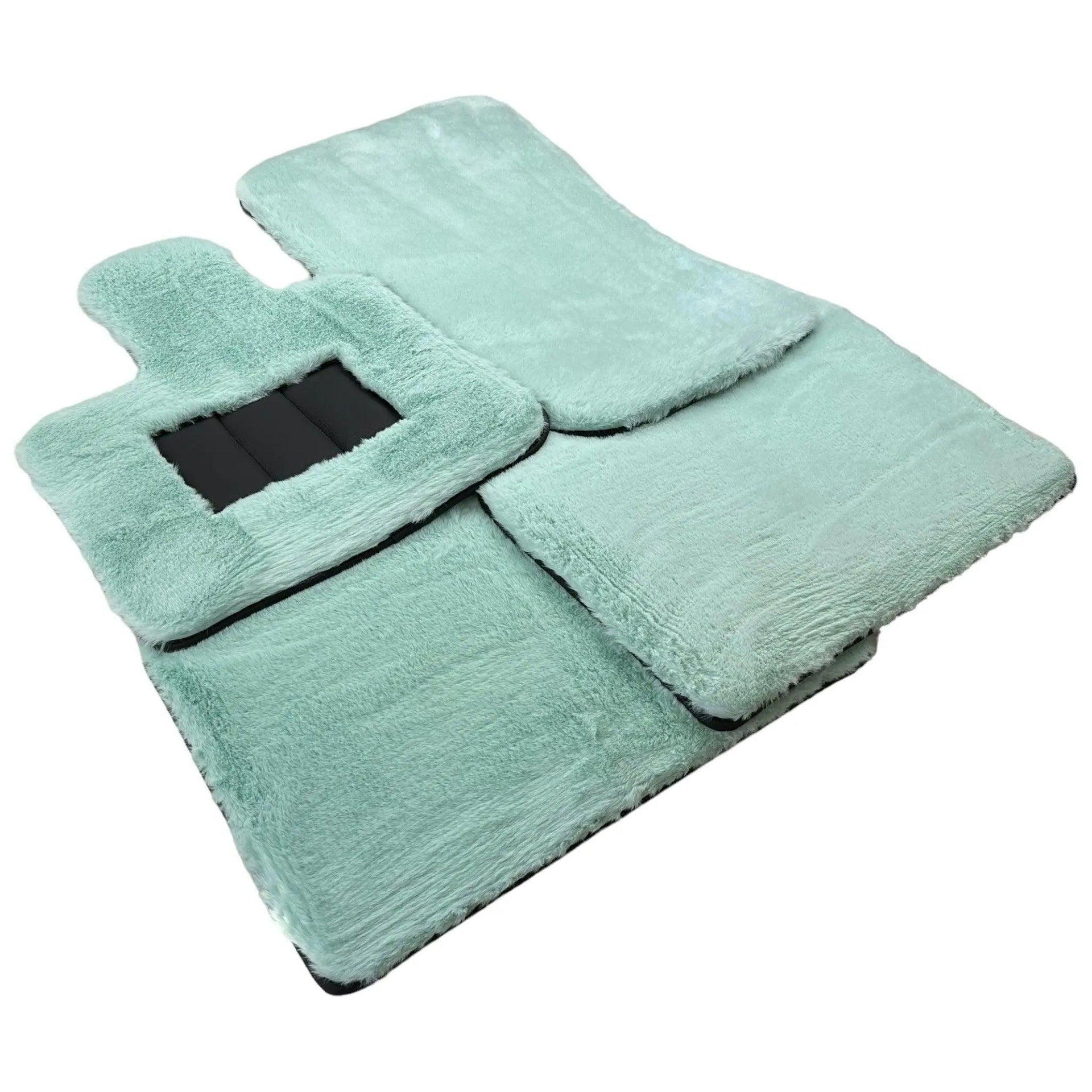 Tiffany Blue Sheepskin Floor Mats For Rolls Royce Phantom Drophead Coupe 2007–2016 Er56 Design Brand - AutoWin