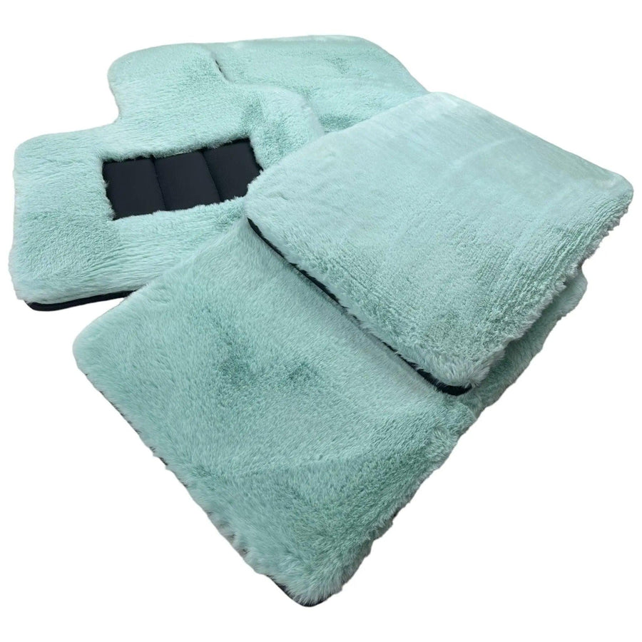 Tiffany Blue Sheepskin Floor Mats For Rolls Royce Phantom Drophead Coupe 2007–2016 Er56 Design Brand - AutoWin