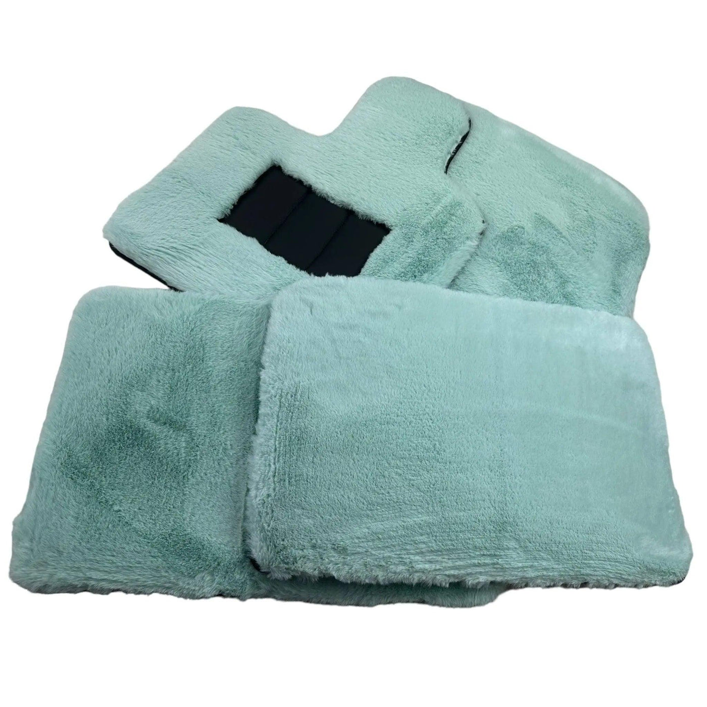 Tiffany Blue Sheepskin Floor Mats For Rolls Royce Phantom Drophead Coupe 2007–2016 Er56 Design Brand - AutoWin