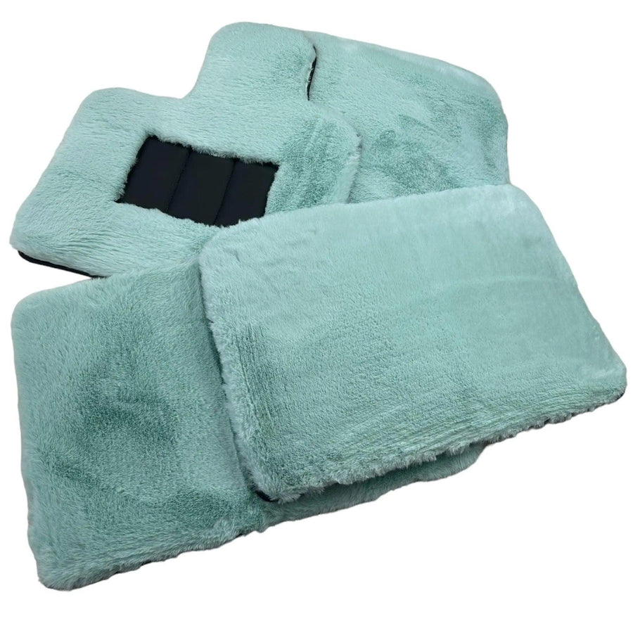 Tiffany Blue Sheepskin Floor Mats For Rolls Royce Shadow 1965-1977 - AutoWin