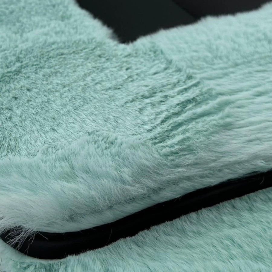 Tiffany Blue Sheepskin Floor Mats For Rolls Royce Shadow 1965-1977 - AutoWin