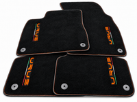 Floor Mats For Lamborghini Urus Black Tailored Carpets - Orange