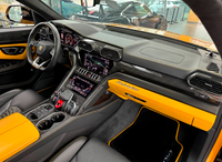Tappeti per auto per Lamborghini Urus neri su misura con rifiniture gialle