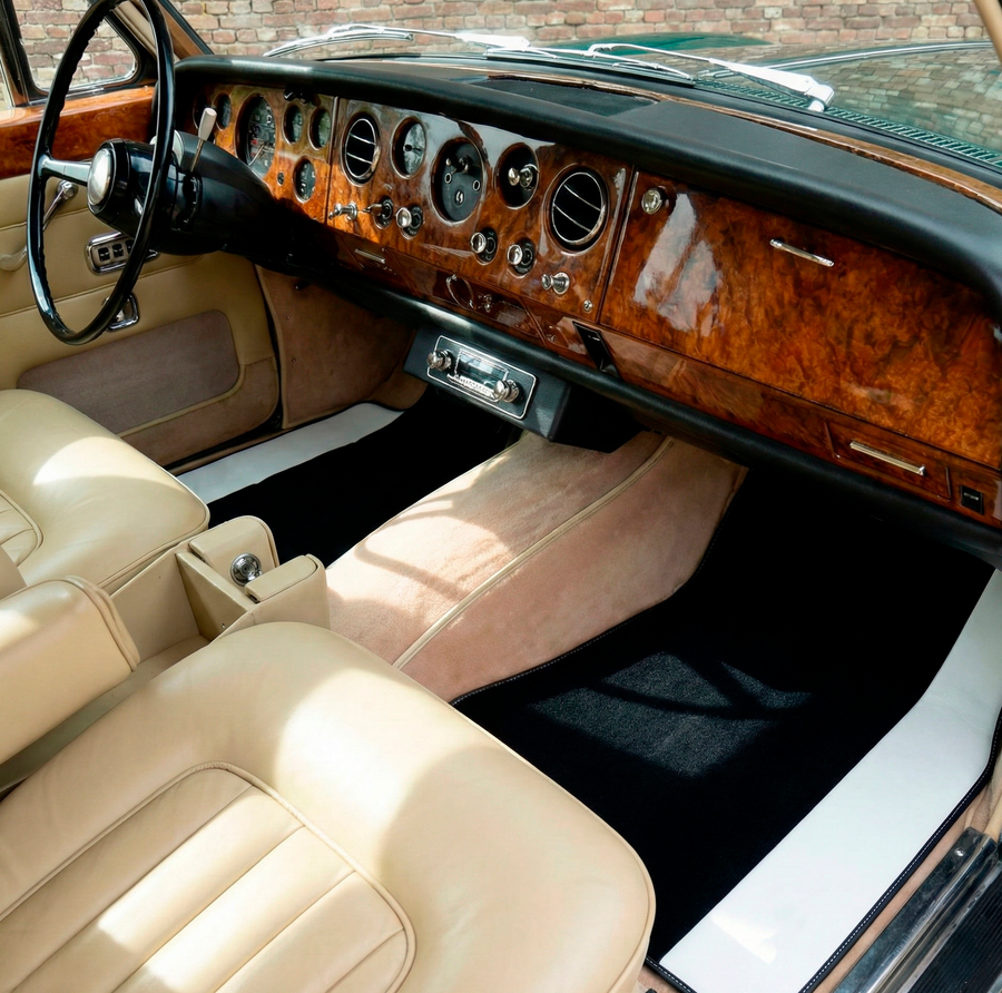 Tapis de voiture noirs pour Rolls Royce Shadow (1965-1977)