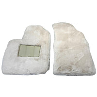 White Sheepskin Floor Mats for Bentley Continental GT (2018-2023) ER56 Design - AutoWin