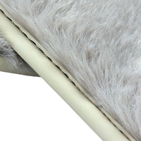 White Sheepskin Floor Mats for Bentley Continental GTC (2011-2018) ER56 Design - AutoWin