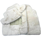 White Sheepskin Floor Mats for Bentley Continental GTC (2018-2023) ER56 Design - AutoWin