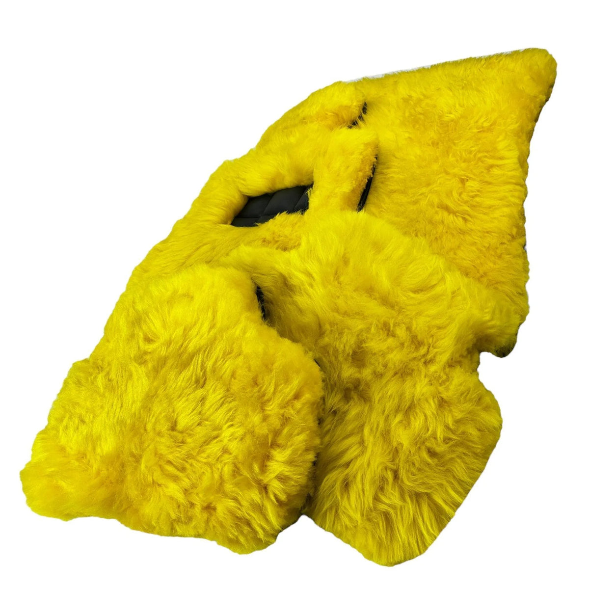 Yellow Sheepskin Floor Mats for Rolls Royce Ghost Series II (2021-2024) ER56 Design Brand - AutoWin