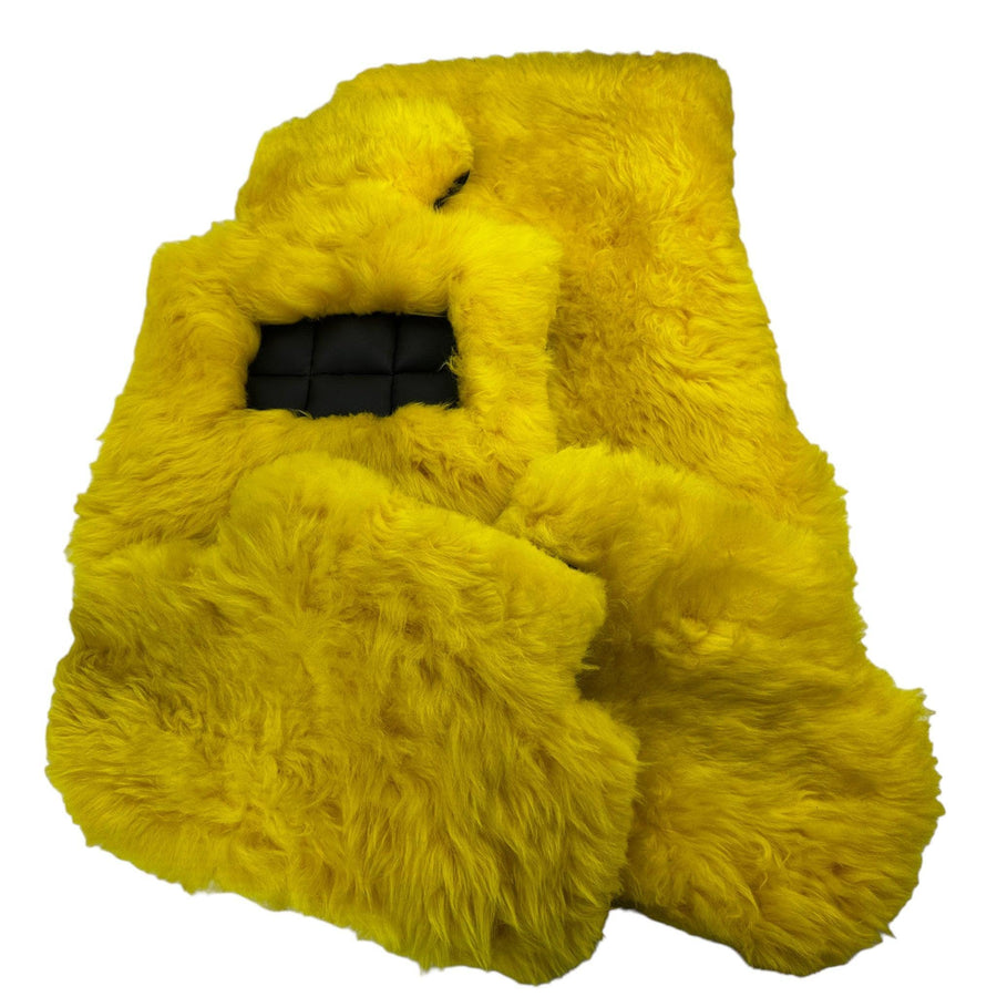 Yellow Sheepskin Floor Mats for Rolls Royce Wraith (2013–2023) ER56 Design Brand - AutoWin