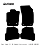 Black Floor Mats for Audi A1 3-door Hatchback 2010-2018 | Fighter Jet Edition - AutoWin