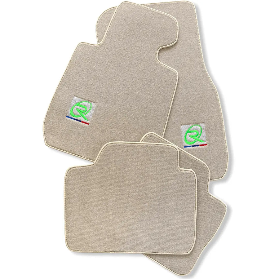 Beige Floor Mats For BMW 1 Series E87 Brand Tailored Set Perfect Fit Green Collection - AutoWin
