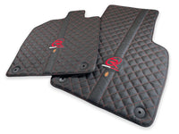 Black Leather Floor Mats for Audi R8 2015-2023 - AutoWin