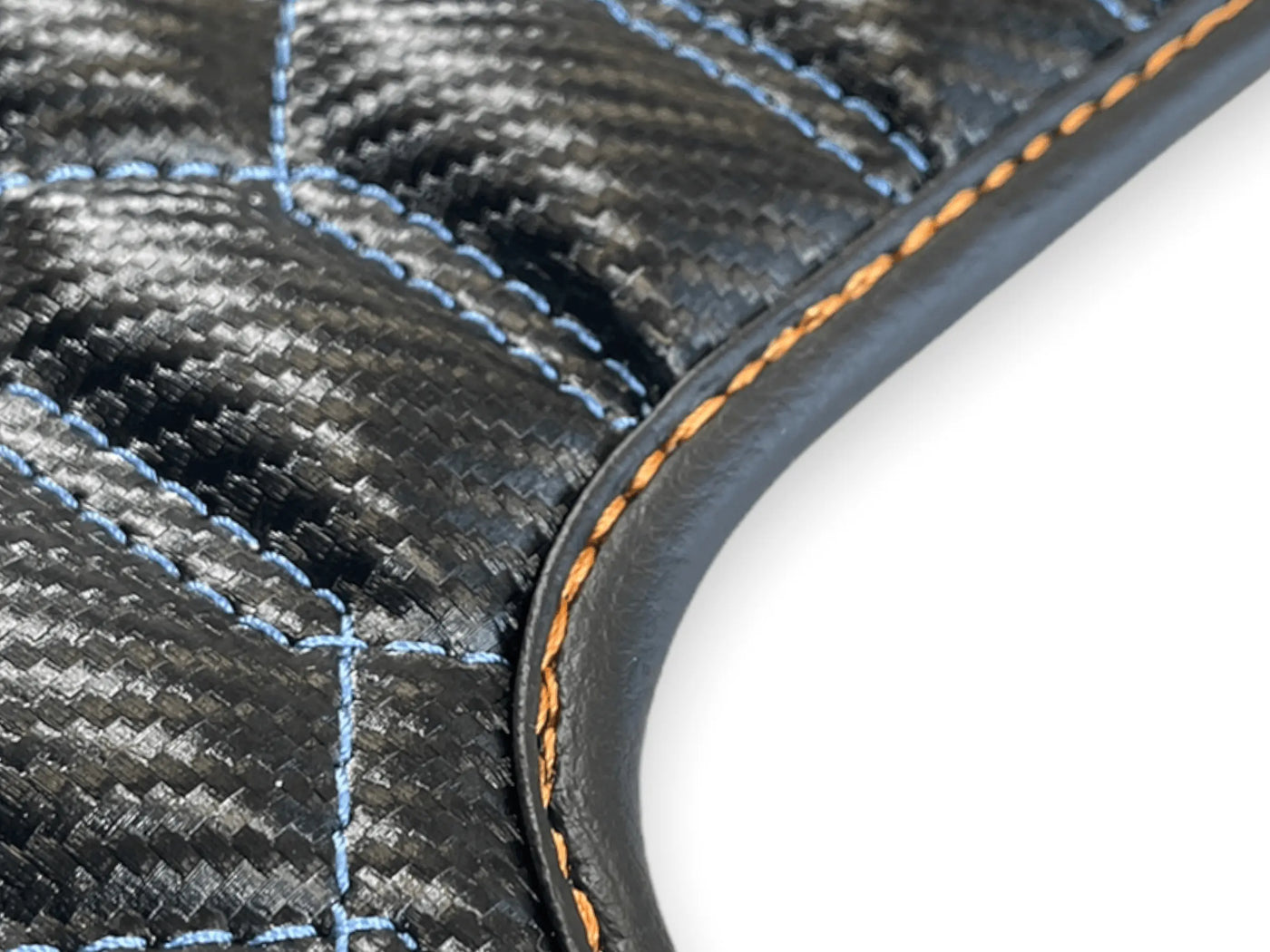 Blue Stitched Carbon Mats for Lamborghini Huracan Sto