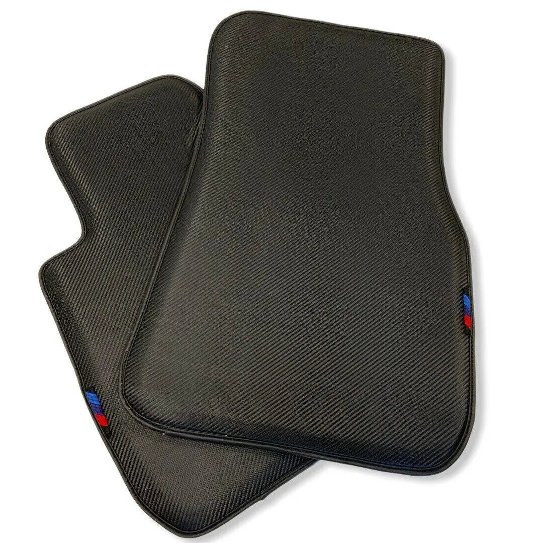 Black Carbon Fiber Floor Mats for BMW iX (2022-2024) by AutoWin - AutoWin