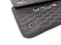 Floor Mats For Lamborghini Urus Leather Red Stitching - AutoWin