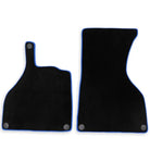 Floor Mats For Mercedes-Benz SLR Mclaren 2005-2009 Black Blue Trim - AutoWin
