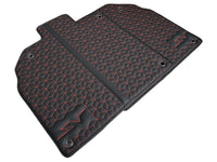 Leather Floor Mats for Lamborghini Aventador SV | Red Stitching - AutoWin