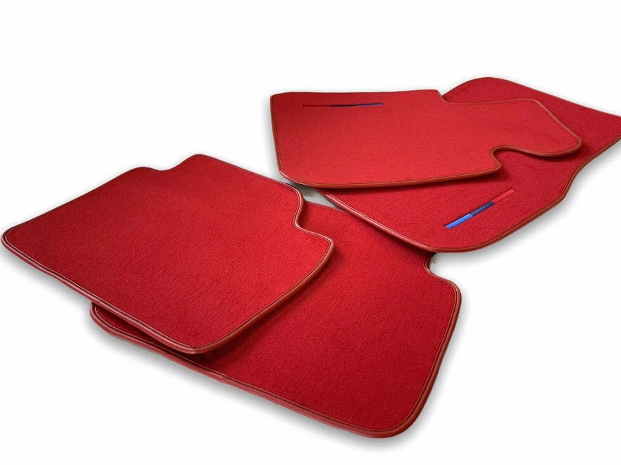Red Floor Mats For BMW 5 Series F10 With M Package - AutoWin