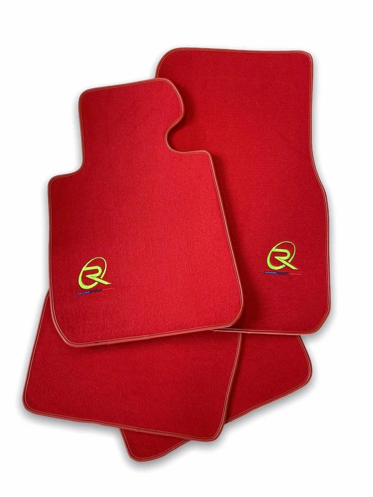 Red Floor Mats For BMW X6 Series F16 ROVBUT Brand Tailored Set Perfect Fit Green SNIP Collection - AutoWin