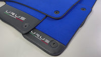 Tapis de voiture bleu pour Lamborghini Urus en cuir carbone