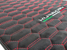 Alcantara Floor Mats for Lamborghini Huracan Red Sewing - AutoWin