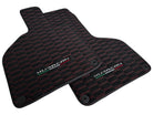Alcantara Floor Mats for Lamborghini Huracan Red Sewing - AutoWin