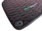 Alcantara Floor Mats for Lamborghini Huracan Red Sewing - AutoWin