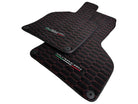 Alcantara Floor Mats for Lamborghini Huracan Red Sewing - AutoWin