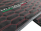Alcantara Floor Mats for Lamborghini Huracan Red Sewing - AutoWin