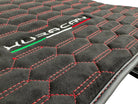 Alcantara Floor Mats for Lamborghini Huracan Red Sewing - AutoWin