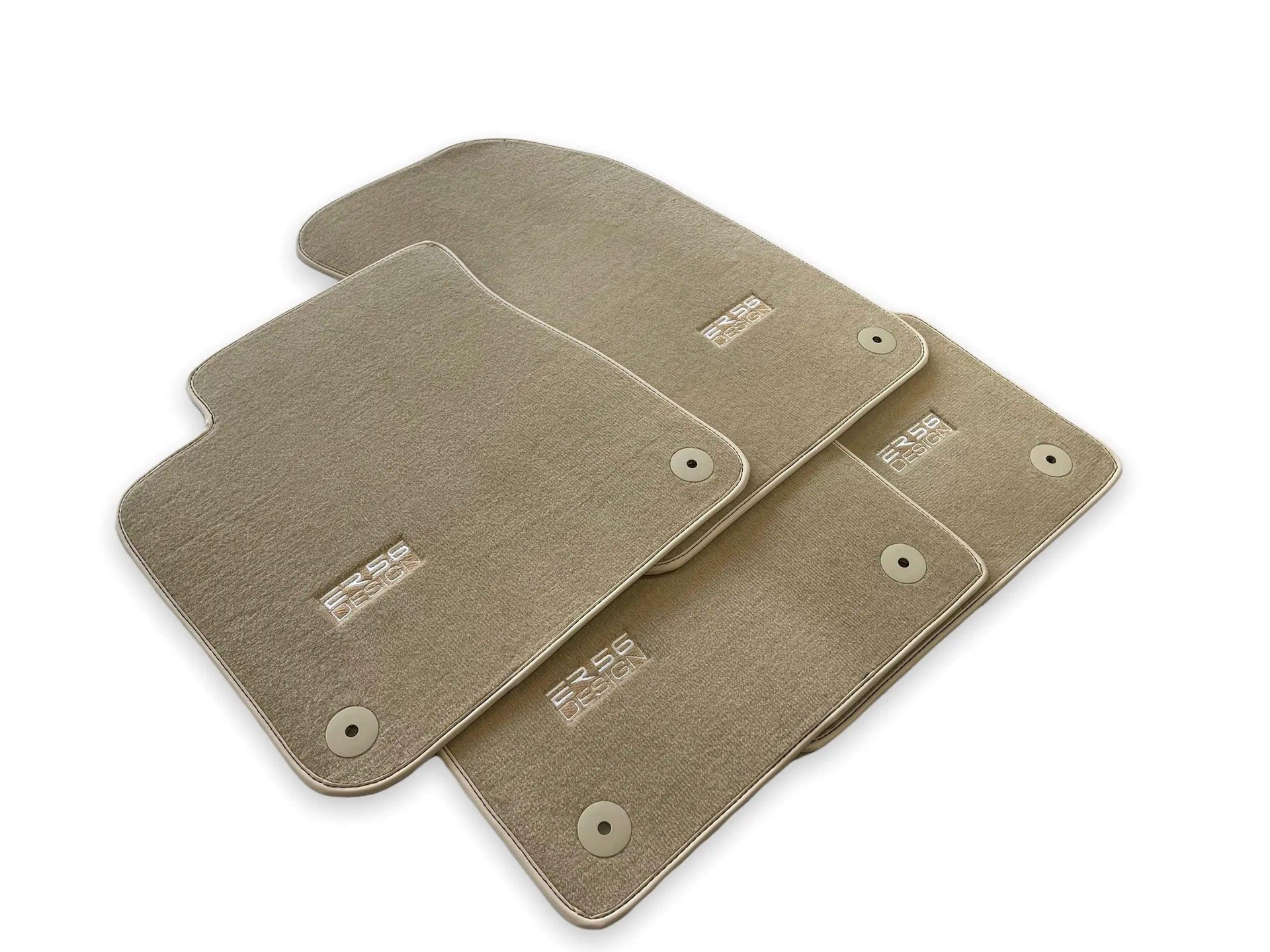 Beige Floor Mats for Audi A2 2000-2005 8Z | ER56 Design - AutoWin