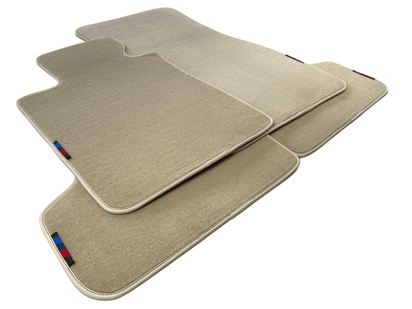 Beige Floor Mats For BMW 7 Series E65 With M Package AutoWin Brand - AutoWin
