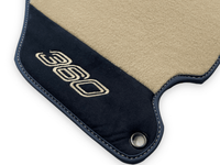 Beige Floor Mats For Ferrari 360 Modena 1999-2005 With Alcantara Leather - AutoWin