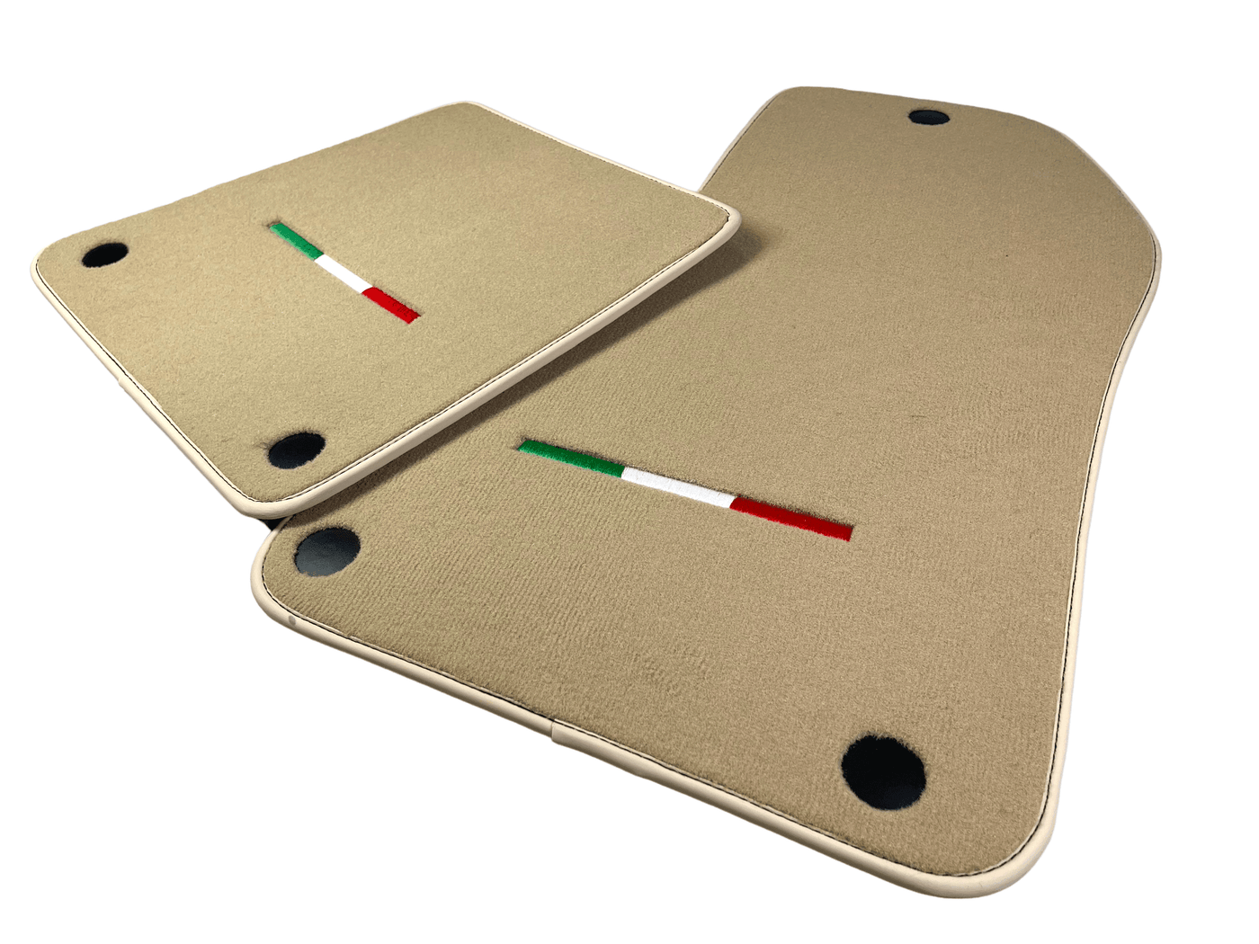 Beige Floor Mats For Ferrari 599 Coupe 2006-2012 Italian Edition - AutoWin
