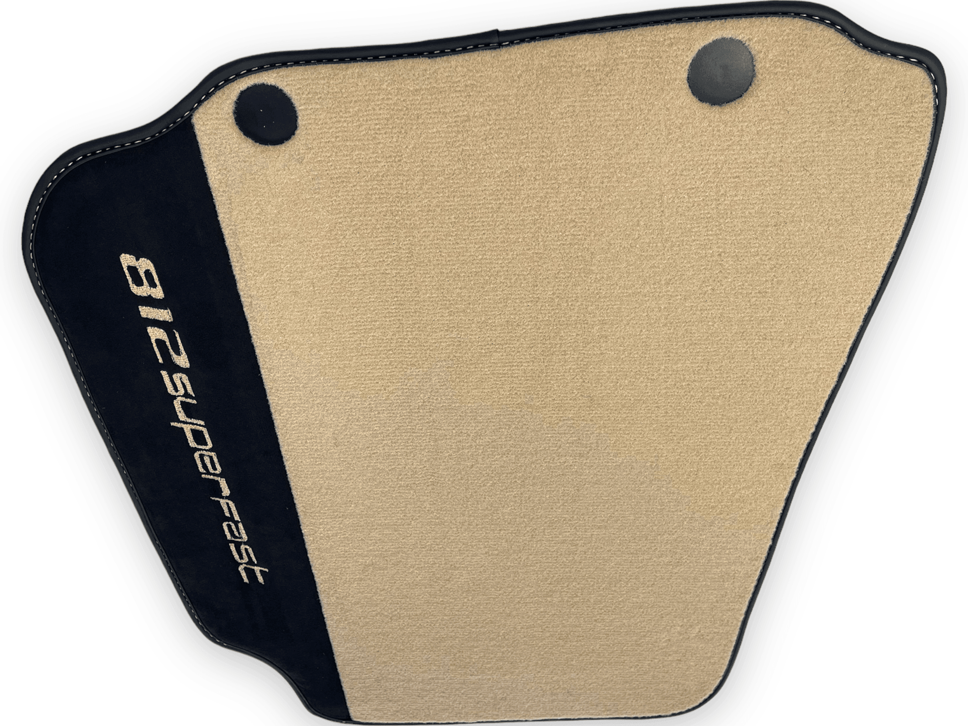 Beige Floor Mats For Ferrari 812 Superfast With Alcantara Leather - AutoWin