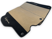 Beige Floor Mats For Ferrari California 2008-2014 With Alcantara - AutoWin