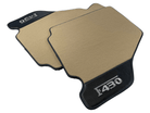 Beige Floor Mats For Ferrari F430 2004-2009 With Carbon Fiber Leather - AutoWin