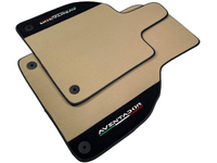 Beige Floor Mats for Lamborghini Aventador With Alcantara Leather - AutoWin