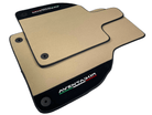 Beige Floor Mats for Lamborghini Aventador With Alcantara Leather - AutoWin