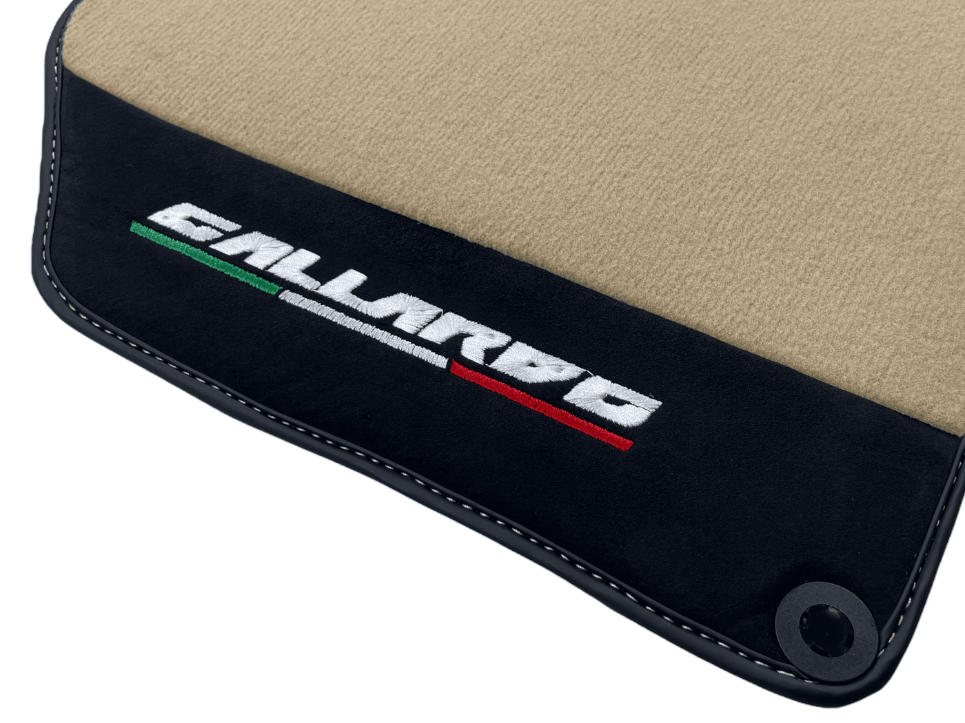 Beige Floor Mats for Lamborghini Gallardo With Alcantara Leather - AutoWin