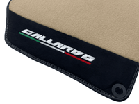 Beige Floor Mats for Lamborghini Gallardo With Alcantara Leather - AutoWin