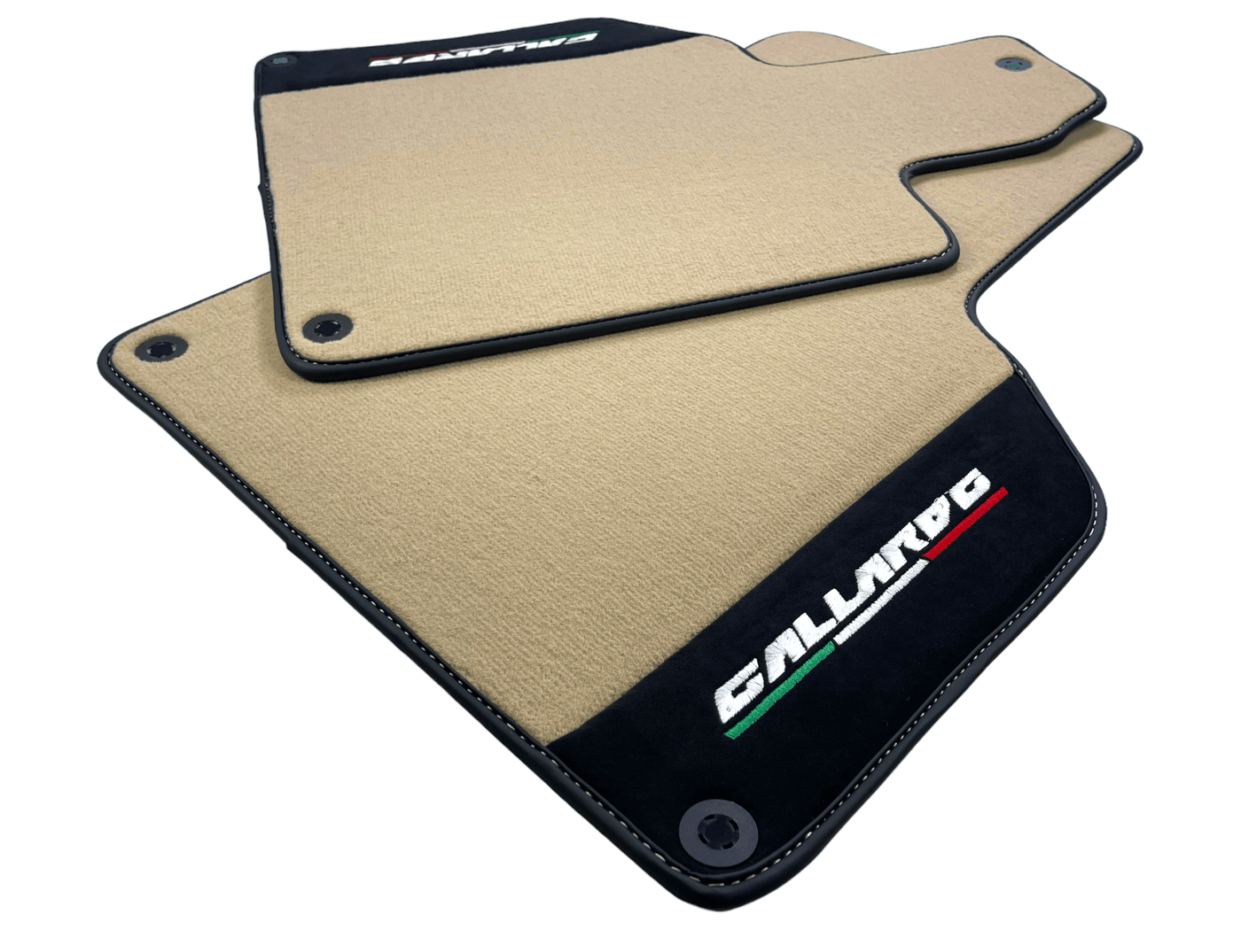 Beige Floor Mats for Lamborghini Gallardo With Alcantara Leather - AutoWin